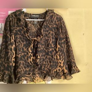 Brown leopard print shirt